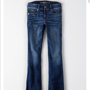 AE Flare leg dark wash jeggings